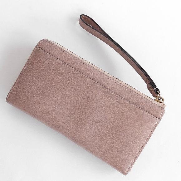 ♠️Kate Spade Anita Rose Gold Leather Zip Around Long Continental Wallet - Picture 3 of 12